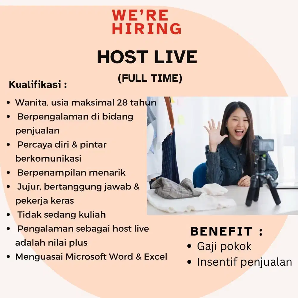 HOST LIVE (Full time)