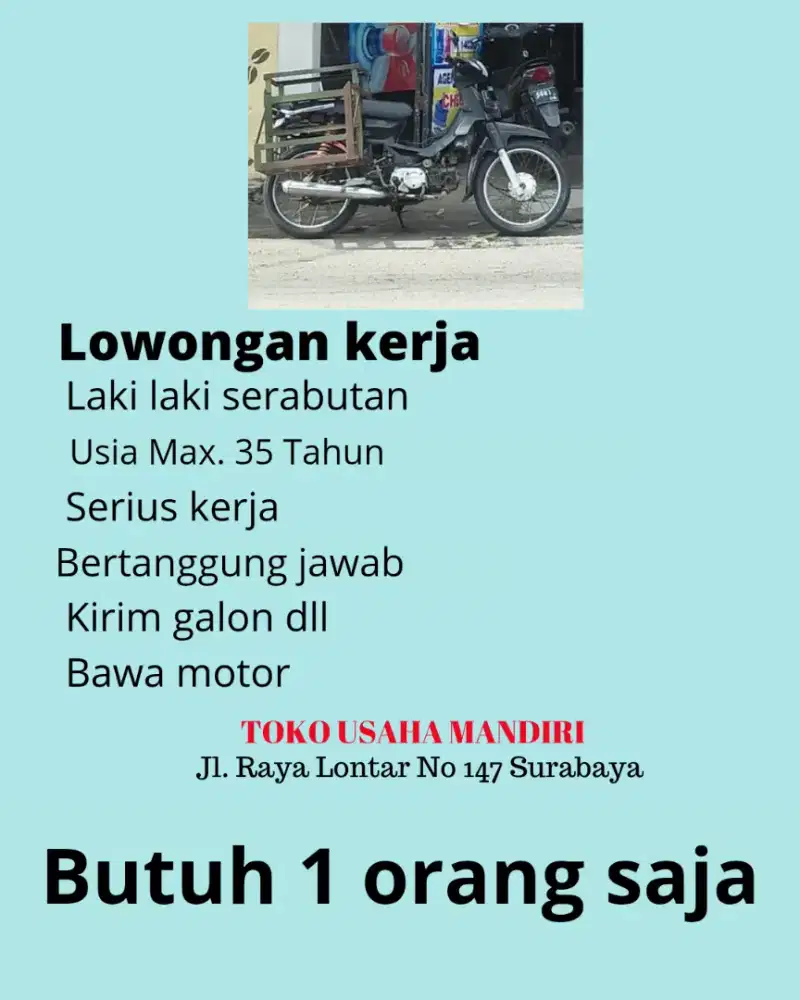 Lowongan kurir galon