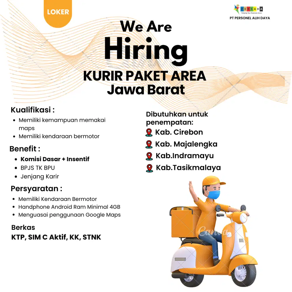 KURIR MOTOR EKSPEDISI JAWA BARAT