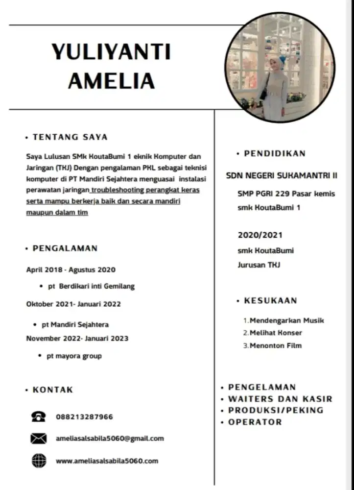 Punya pengalaman kasir dan waiters