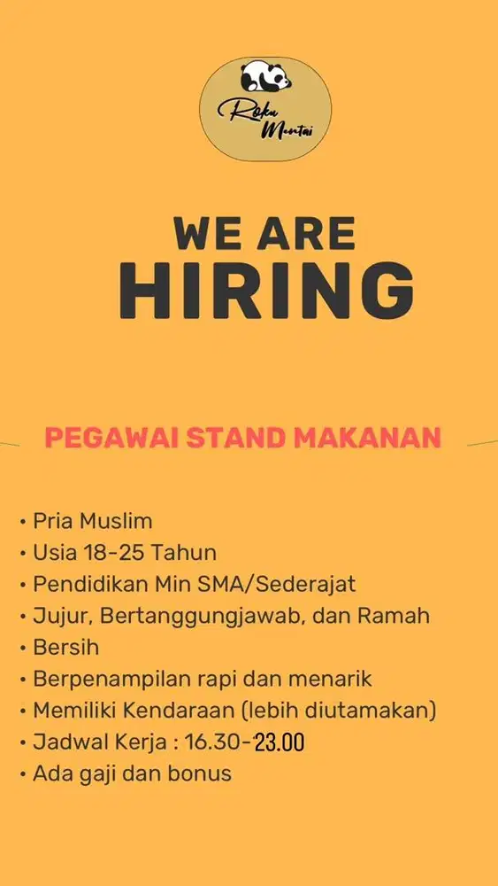 PENJAGA STAND MAKANAN