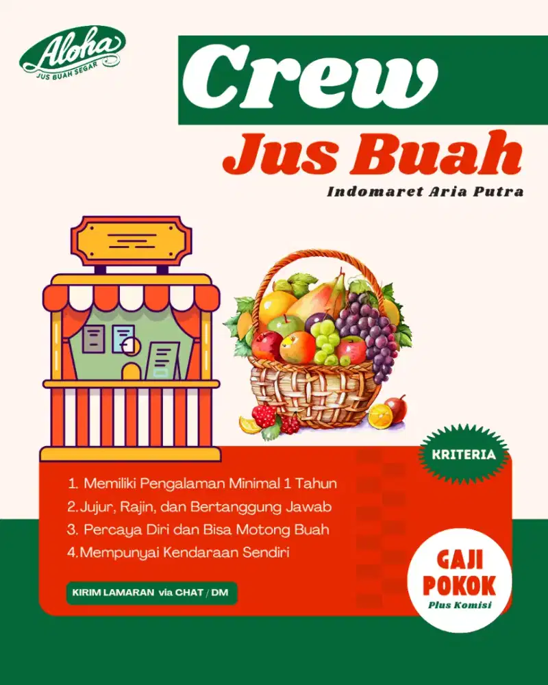 Loker Penjaga Booth Jus