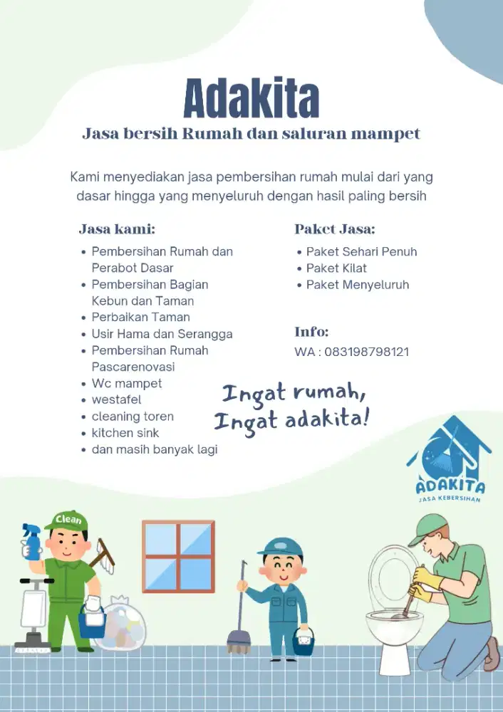 Layanan kebersihan dan toilet mampet