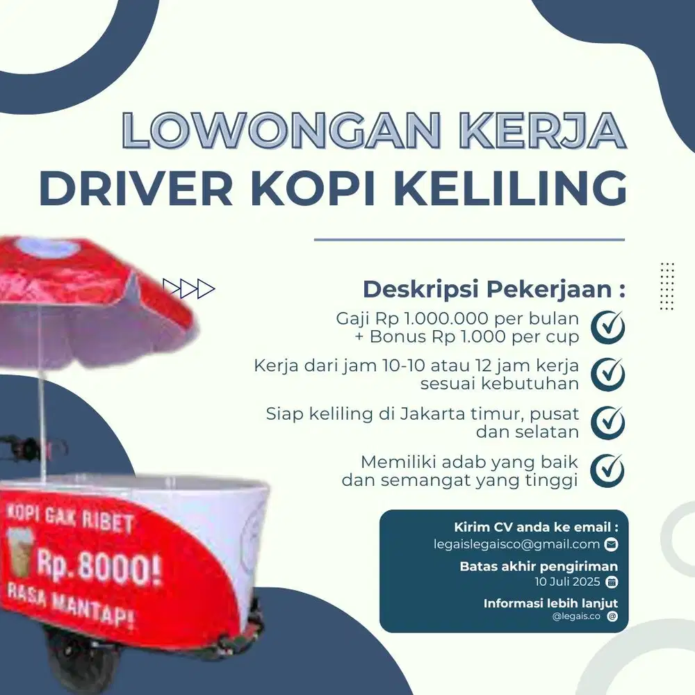 Lowongan driver kopi keliling