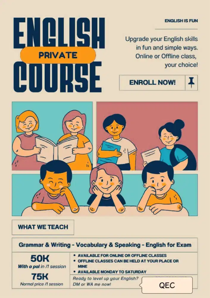 Spesialis Kursus Private Bahasa Inggris