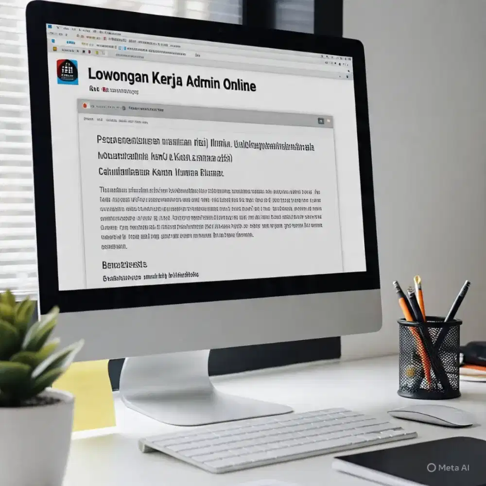 Lowongan pekerjaan admin online bisa di kerjain di rumah bantul