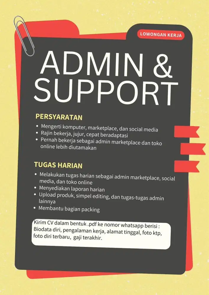 Admin Toko Online & Support