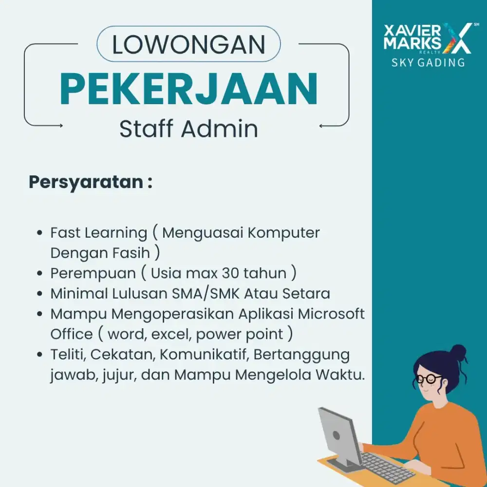 Lowongan Pekerjaan Staff Admin