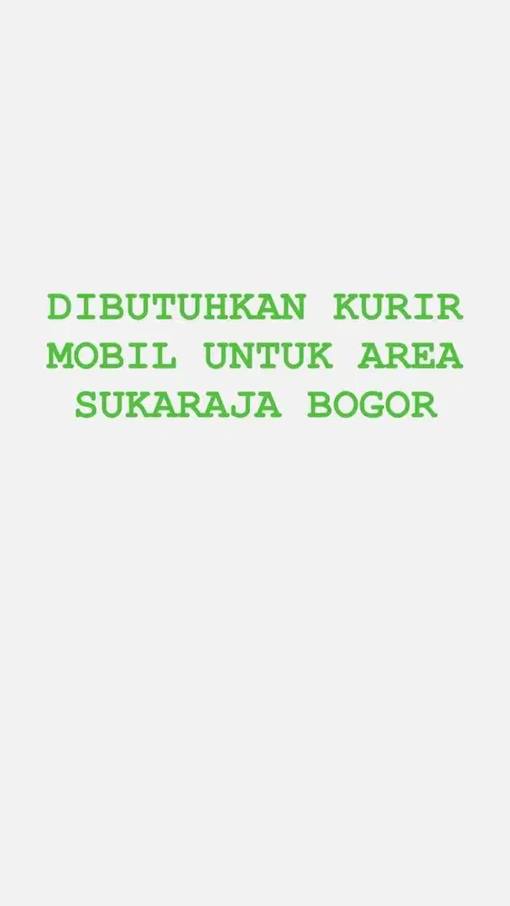 Lowongan kurir mobil motor bogor