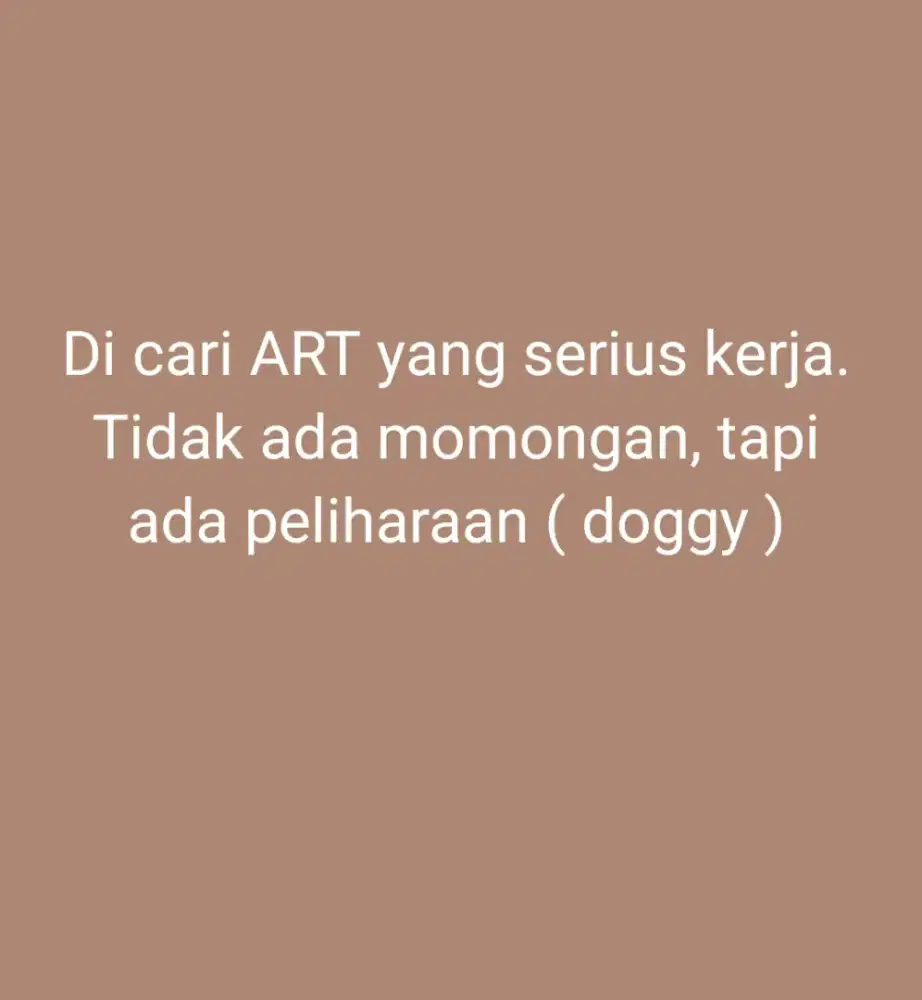 ART yang serius kerja