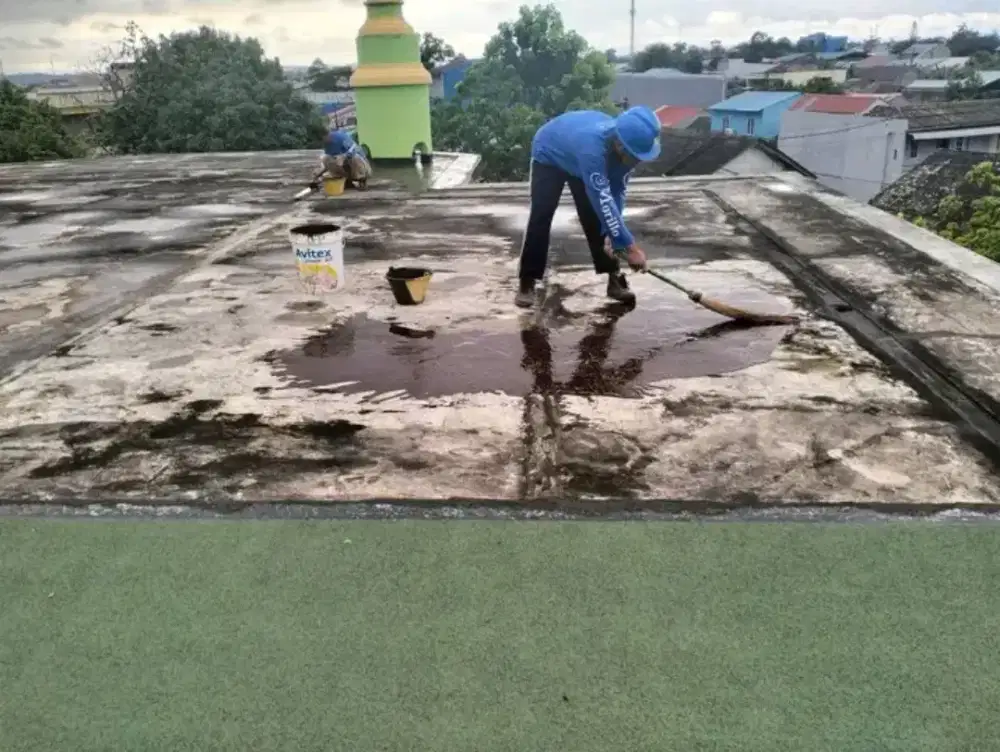 Tukang perbaikan atap bocor dinding dak rembes talang air cat renovasi