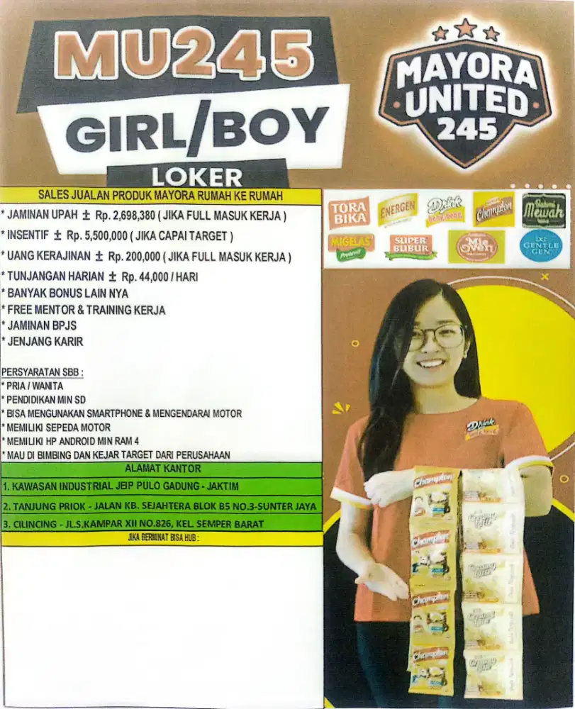 Loker Sales Mayora