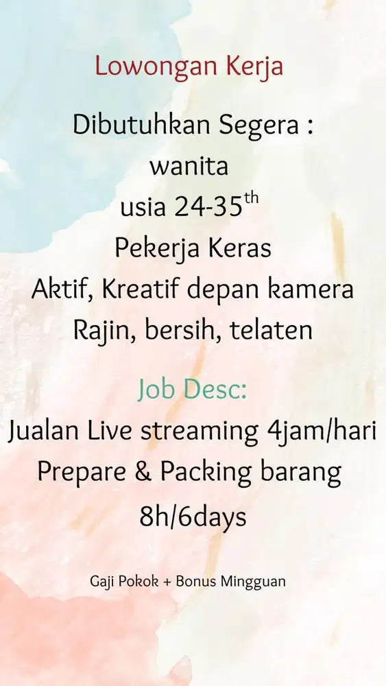 Lowongan kerja wanita