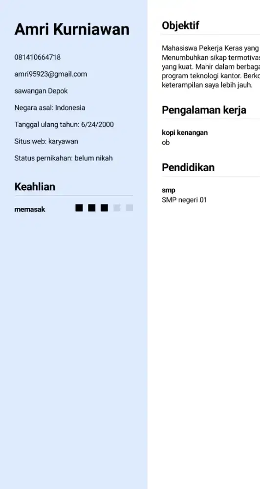 Info lowongan kerja