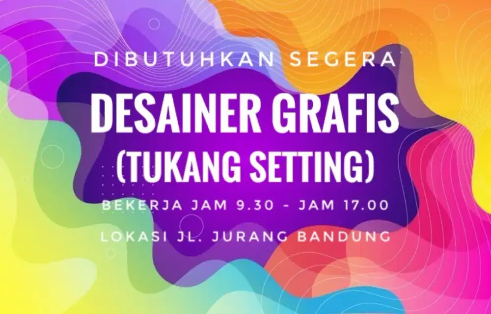 Lowongan Lamaran DESAIN GRAFIS (TUKANG SETTING)