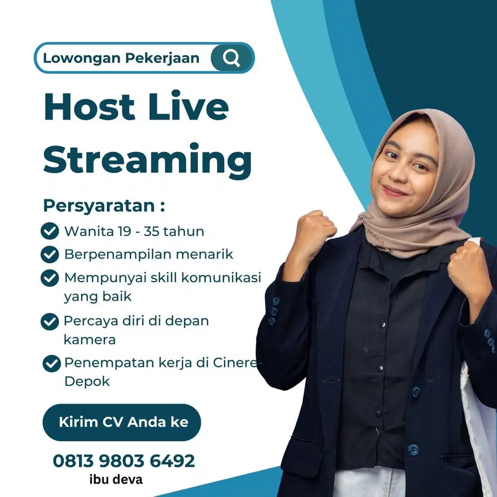 Lowongan kerja host live di cinere depok