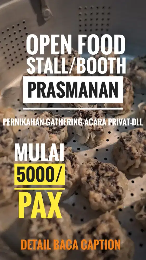 Open Prasmanan/Food Stall Dimsum/Booth Dimsum untuk Acara