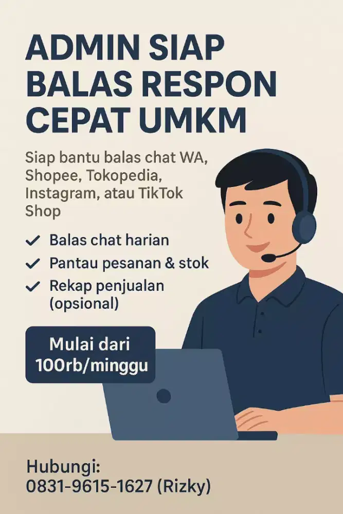 Jasa admin online - hemat waktu jualan