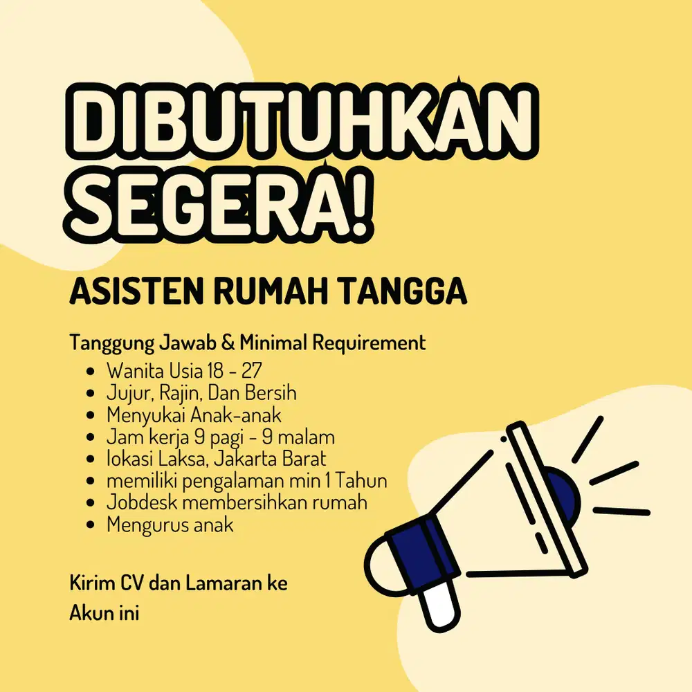 Karyawan Asisten Rumah Tangga Pulang Hari untuk Jaga Anak & Rumah