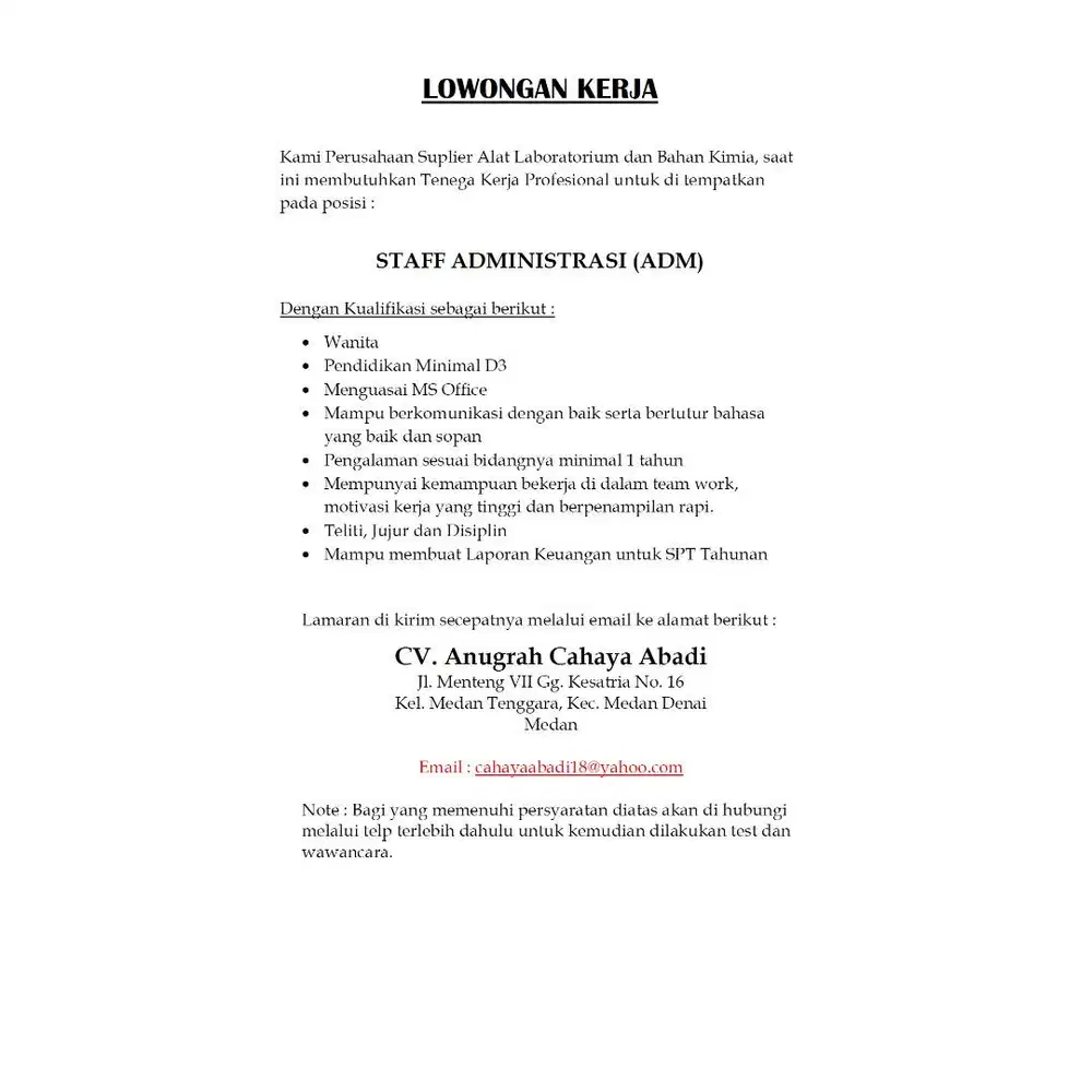 Bagian Administrasi