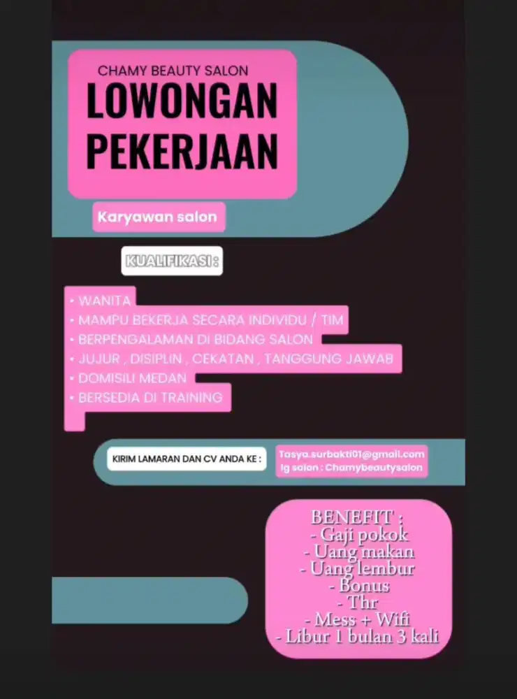 LOWONGAN KERJA ASISTEN SALON