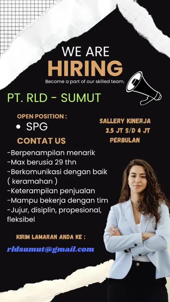 Dibutuhkan 15 orang SPG