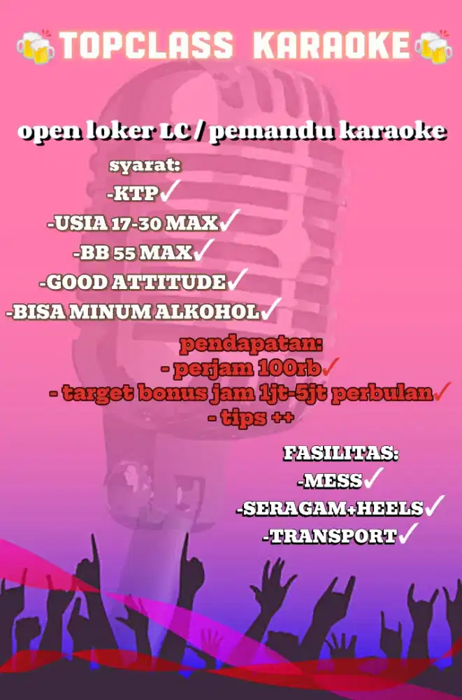 LOKER LC / PEMANDU KARAOKE KHUSUS WANITA!!