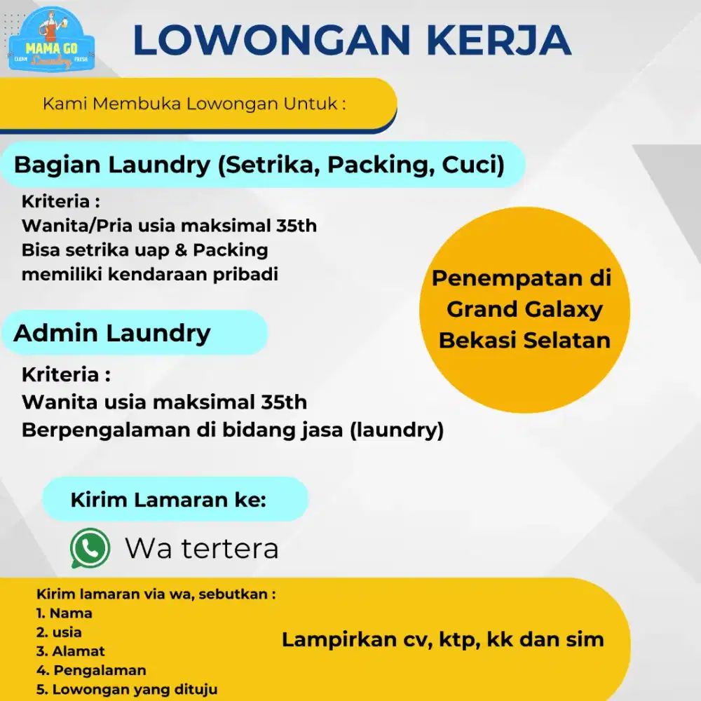 Lowongan Pekerjaan Laundry