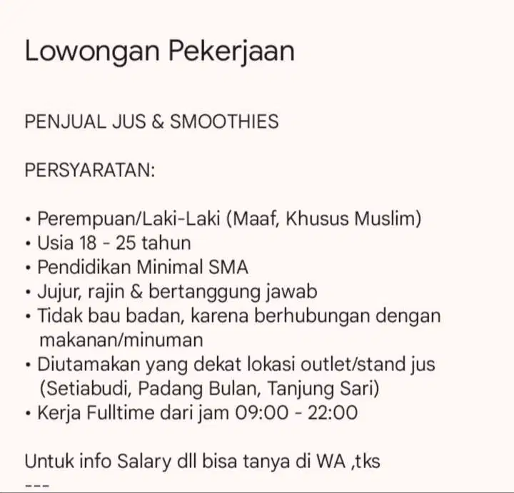 Dibutuhkan Cepat