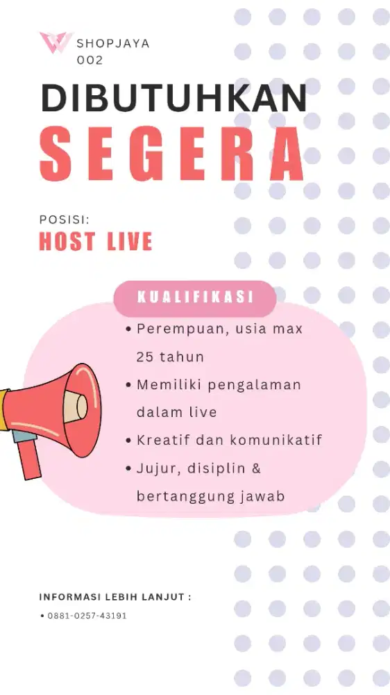 Lowongan Host Live