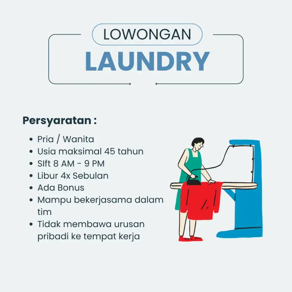 Lowongan kerja laundry