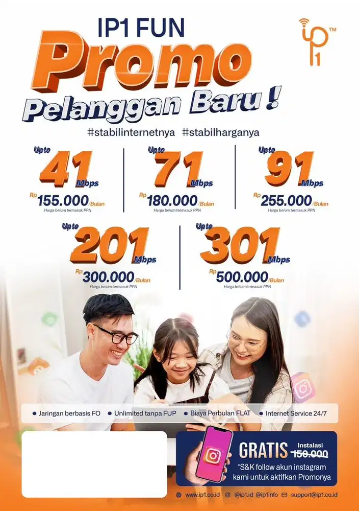 Lelah dengan Internet Lemot dan Tagihan Mahal? IP1 Solusinya!