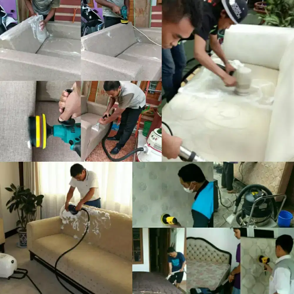 Cuci Sofa, Cuci Springbed/Kasur, Cuci Jok Mobil, Cuci Plafon Mobil.