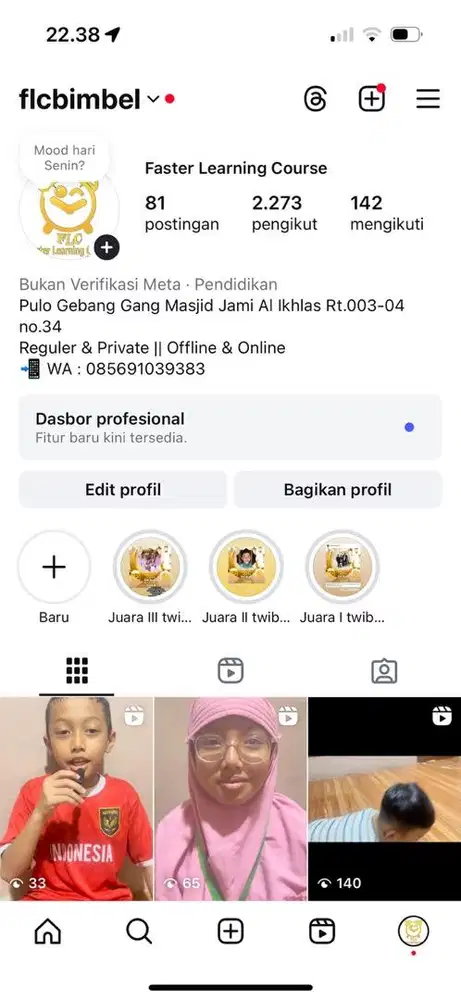 Les Private dan Regular , Online dan Offline