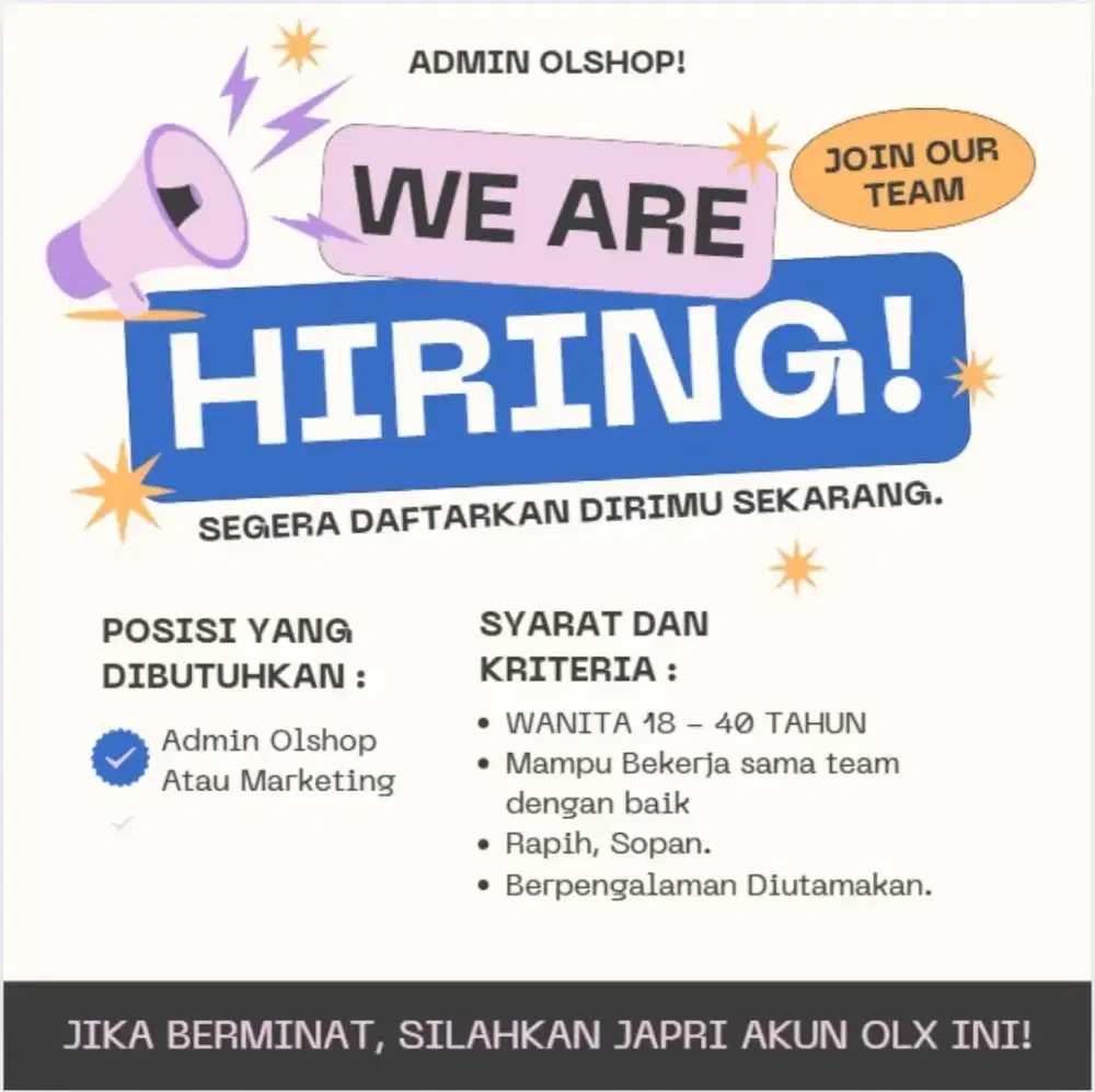 LOW ADMIN MARKET/OLSHOP