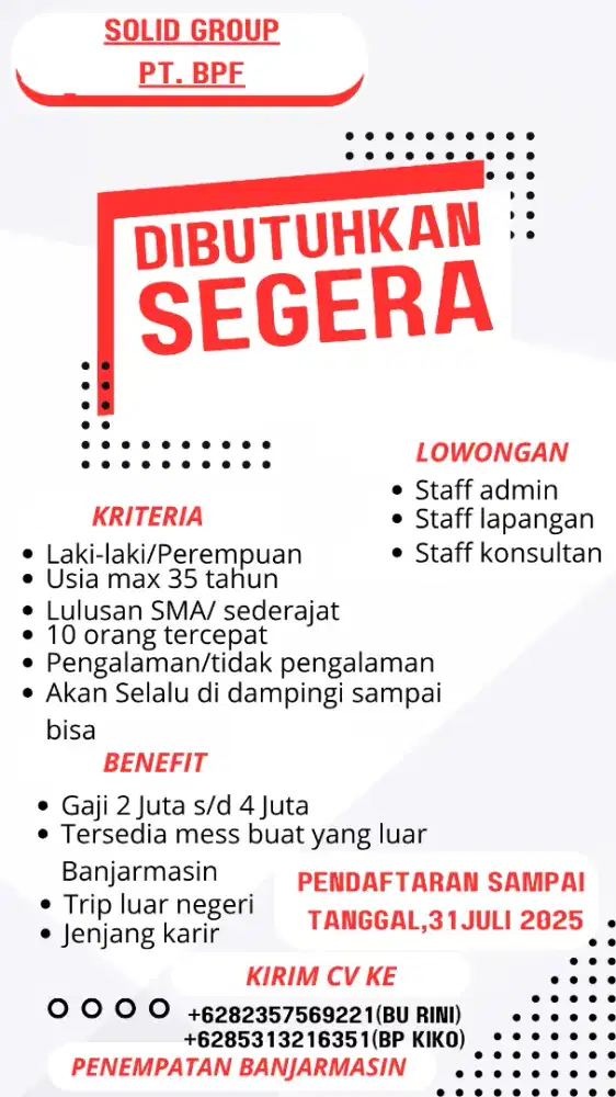 Lowongan Pekerjaan