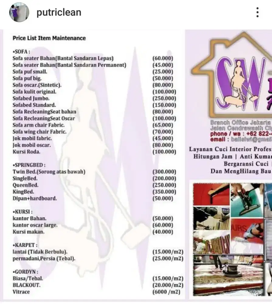 Jasa Cuci Kasur Sofa dll