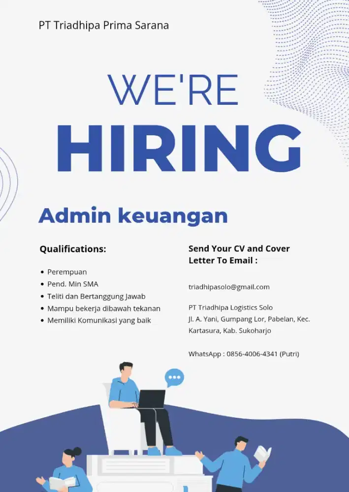Lowongan Admin Keuangan