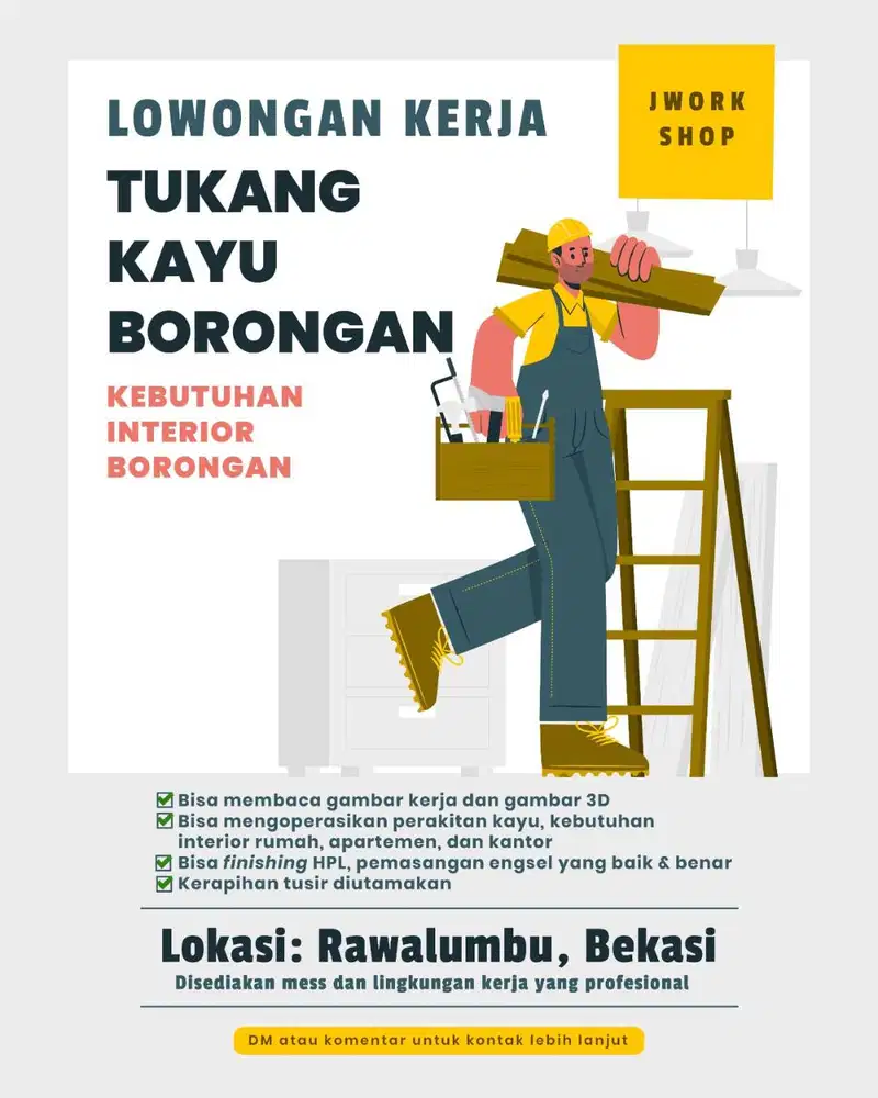 Dicari Tukang Borongan Bisa Baca Gambar, Gratis Mess Tempat Tinggal