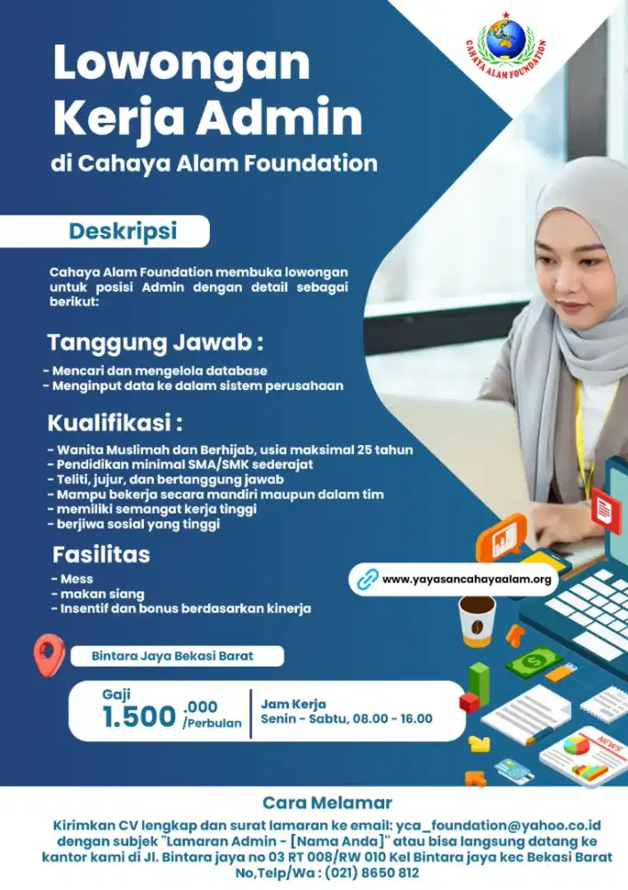 Lowongan pekerjaan/Admin Marketing