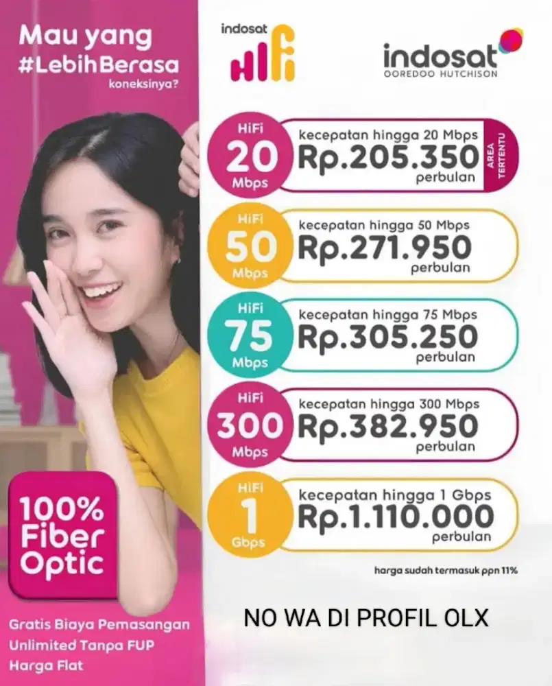 PROMO PASANG WIFI MNC/HIFI HARGA FLATE SINYAL 5G GRATIS PASANG