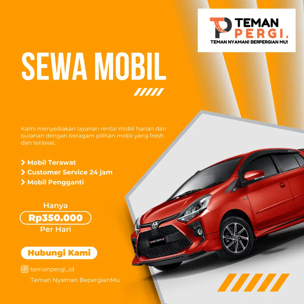 Rental tanpa mikir servis, tinggal gas tiap hari!