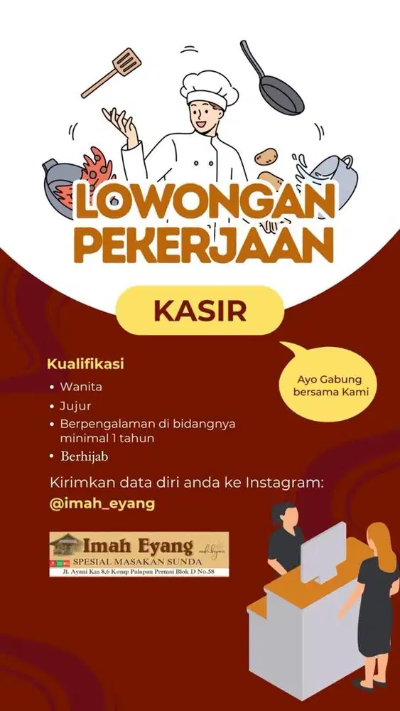 di cari kasir shif malam