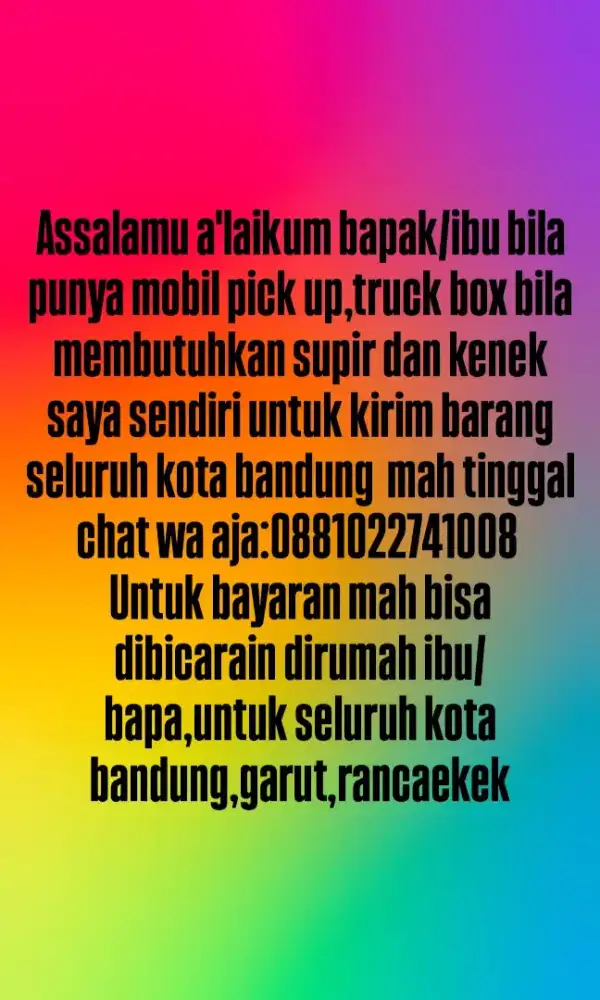 Cari kerja sampingan supir dan kenek saya sendiri