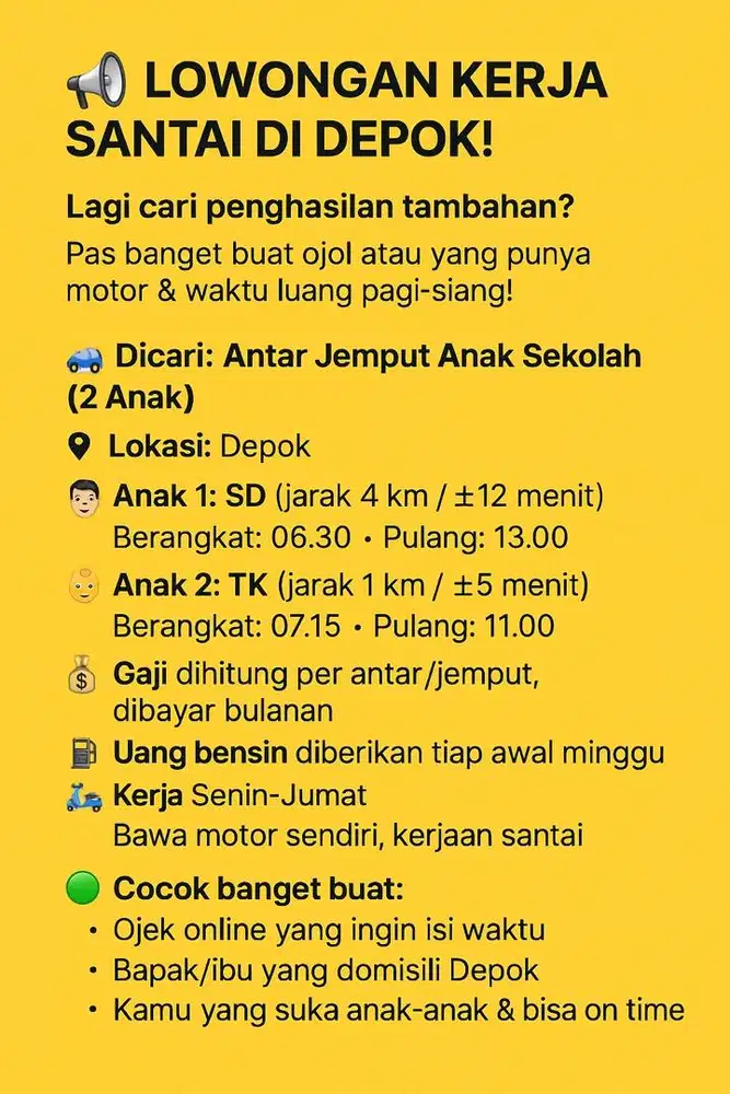 Antar Jemput Anak Sekolah