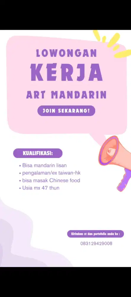 Mencari karyawan host live dan art