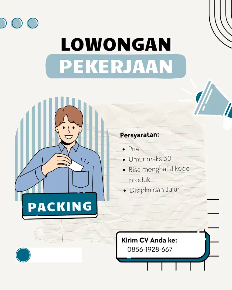 loker packing online shop