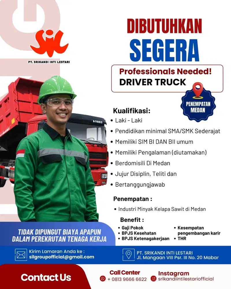 Loker Driver/Supir PT Musimas