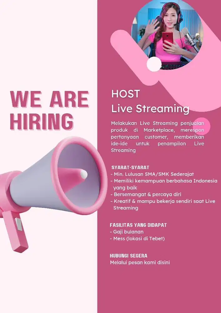Host streaming dan admin marketplace