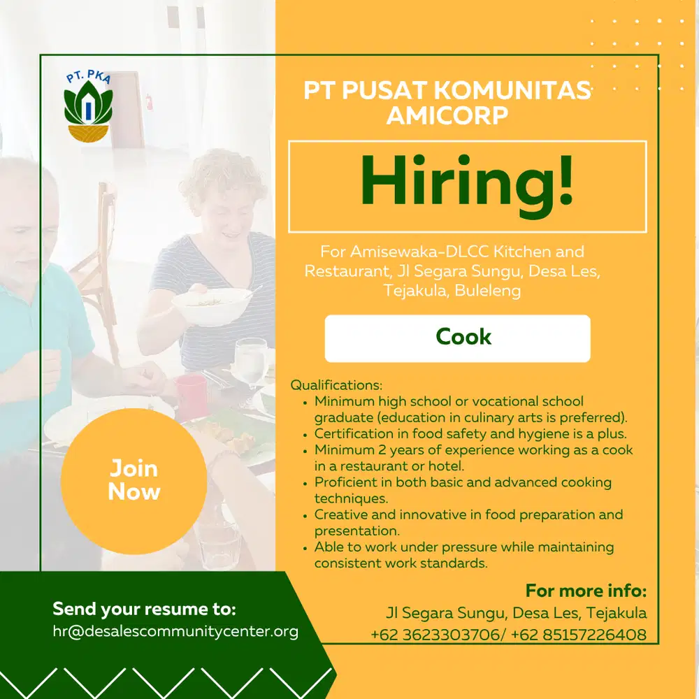 Lowongan Kerja Cook